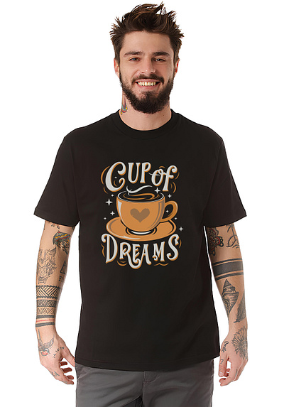 T-Shirt Design For Coffee Lovers apparel branding cappuccino coffee coffee lovers coffee t shirt coffee t shirt design graphic design t shirt t shirts tshirt tshirt design tshirts typography typography t