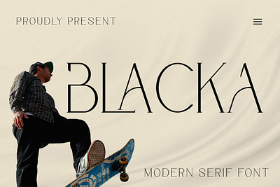 BLACKA - Modern Serif Font abc