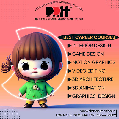 3D Animation Cosses in Rajkot | Dott Animation design graphics design illustration motion graphics photos photoshop video editing