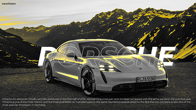 Porsche graphic design aesthethic blade runner car clean ev gas graphic design porsche