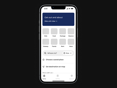 Uber UI design. design figma mobile design ui ui redesign uiux user interface