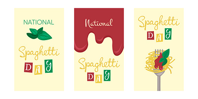 Spaghetti day design graphic design illustration illustrator vector