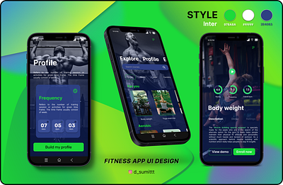 FITNESS APP UI DESIGN app branding clean ui design graphic design illustration logo ui ui ux vector