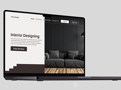 Interior Designing Website Landing Page branding dailyui design ui ux