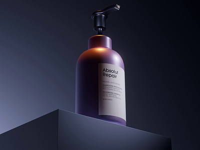 Product_2 3d 3d art animation art design houdini light motion motion design product redshift render shampoo spotlight