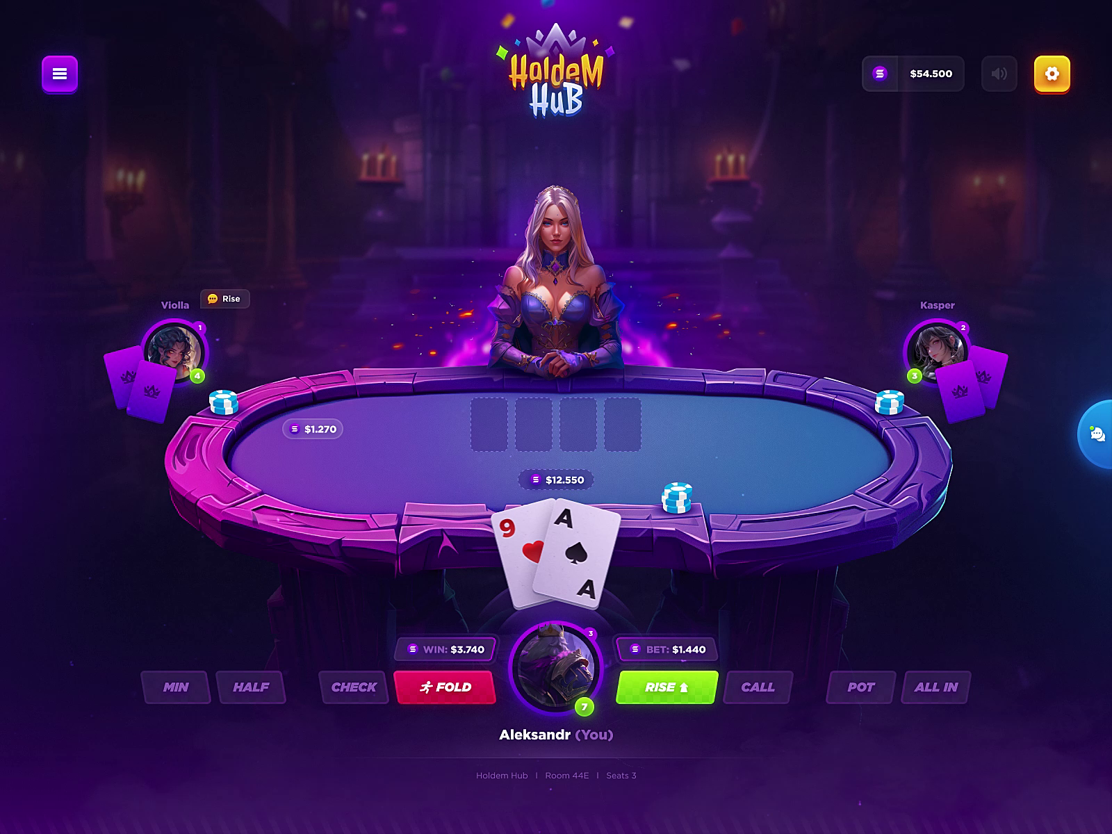 Example of Game Lobby   Poker (Desktop + Mobile)