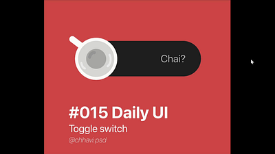 #015 DAILY UI Toggle switch animation component dailyui design figma graphic design interface prototype ui