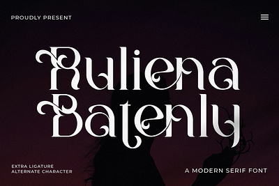 Ruliena Batenly - A Modern Serif Font abc