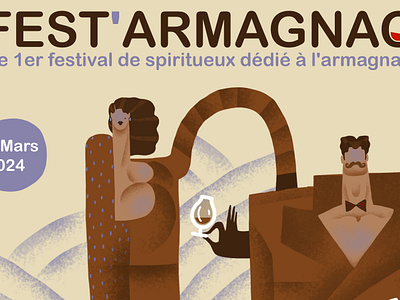 Poster for Fest Armagnac branding design fashion fashion illustration graphic design illustration logo