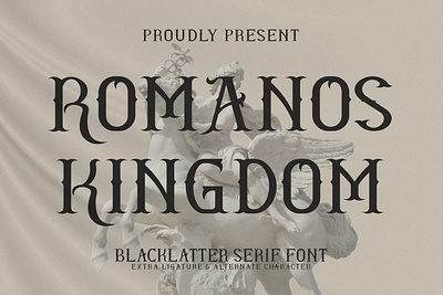 Romanos Kingdom - Blacklatter Serif Font letter