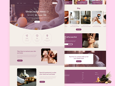 Beauty and Spa💆🏻‍♀️ Website UI Design beauty body massage design graphic design landing page landing page design massage skincare spa spa landing page design ui ui design ui ux web design website