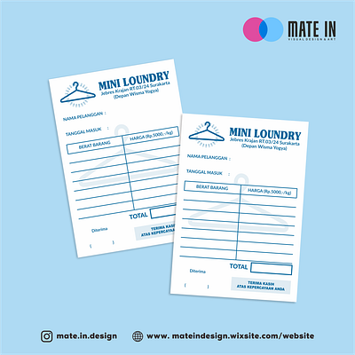 Mini Loundry Note brand identity branding design graphic design nota note note design printing visual branding visual identity