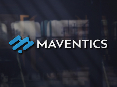 Maventics Logo blue logo branding design designing graphic design graphics illustration initial logo initial tech logo it logo logo m initial logo m it logo m logo m tech logo m word logo maventics logo software house logo tech logo vector