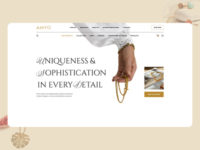 Jewelry store UX/UI design design landing page ui ux