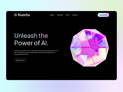 Nunito AI Landing Page | Website design figma landingpage product design ui ui design uiux ux design website design