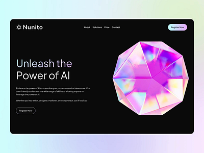 Nunito AI Landing Page | Website design figma landingpage product design ui ui design uiux ux design website design