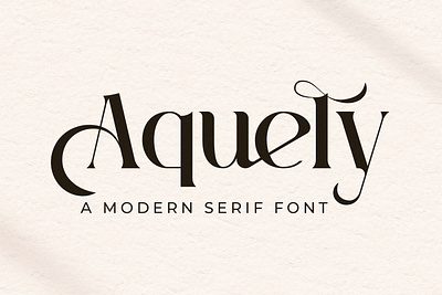 Aquely - A Modern Serif Font abc