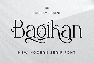 Bagikan - New Modern Serif Font white