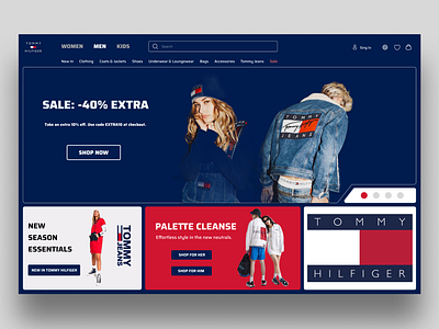 TOMMY HILFIGER Landing Page agency design fashion graphic design landing page new work online shop ui ux web web design website