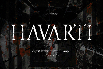 Havarti - Modern Decorative Serif Font brand identity display font logo design logotype modern serif typeface typography x height