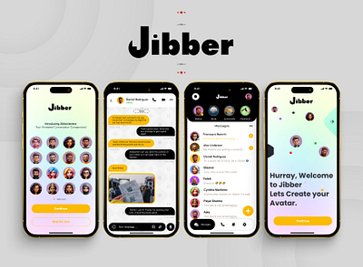 Jibber: Your Social Gateway design graphic design mobileapp ui uiux user experience userinterface