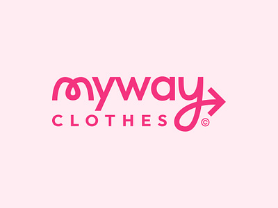 MyWay Logo arrowlogo beautylogo branding clotheslogo design graphic design logo logomark logotype minimallogo mywaylogo pinklogo symbol vector waylogo womenlogo wordmark