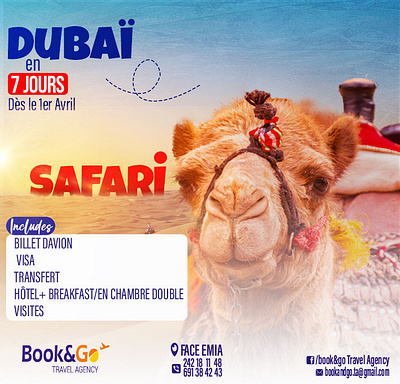 Flyer Dubaï safari 3d animation branding design graphic design illustration logo motion graphics