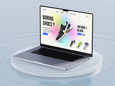 Shoe Landing page UI Design branding landing page productdesign shoelanding page uidesign
