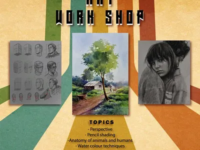 workshop poster 3d animation branding graphic design motion graphics ui