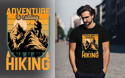 Hiking T-shirt Design adventure camping design graphic design hiking hiking t shirt motivational outdoor outdoor t shirt design t shirt design typography vector t shirt design