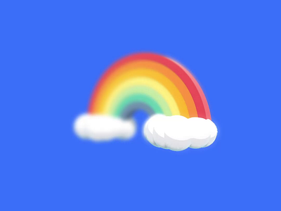 ☁️🌈☁️ 3d animation clouds colours depth of field dof interactive loop rainbow rgb sky spectrum spin