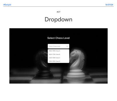 Dropdown DailyUIChallenge#27 chess dailyui dropdown ui figma ui ui design uichallenge uiux
