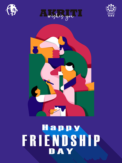 friendship day poster 3d animation branding graphic design logo ui