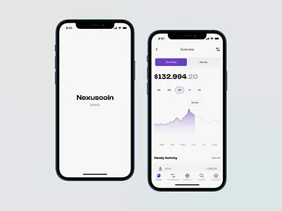 Nexuscoin - Crypto Light app application crypto dark design light mobile productdesign ui ux wallet