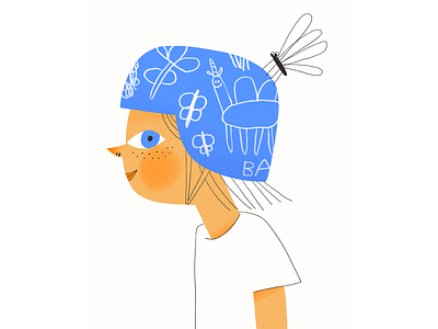 A helmet bike book illustration character characterdesign drawing helmet illustration illustrator insect kid safe summer