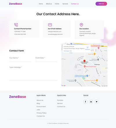 Contact Page DailyUIChallenge#28 contact contact form contact page contact us figma design location map ui ui design web design