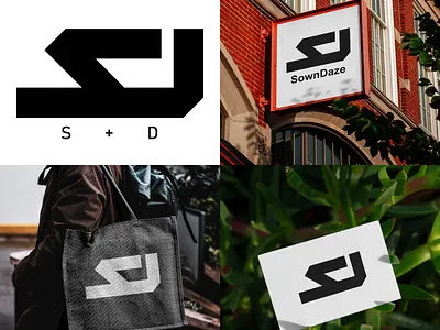 SownDaze Monogram logo and mock up branding graphic design logo