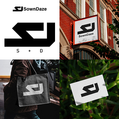 SownDaze Monogram logo and mock up branding graphic design logo