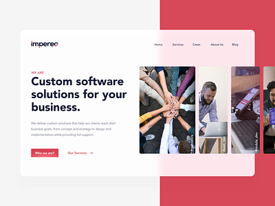 Imperea - software development company dailyui dailyuichallenge development it landing page software ui ux website