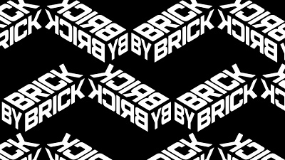 'BRICKBYBRICK' 3d branding design geometric graphic design logo patterns perspective