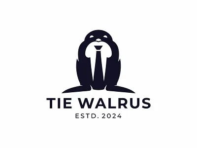 tie walrus brand branding design graphic design logo tie walrus yuro