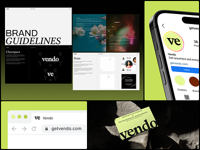 Vendo - brand guide brand brand guidelines business card graphic design guide logo marketplace web website