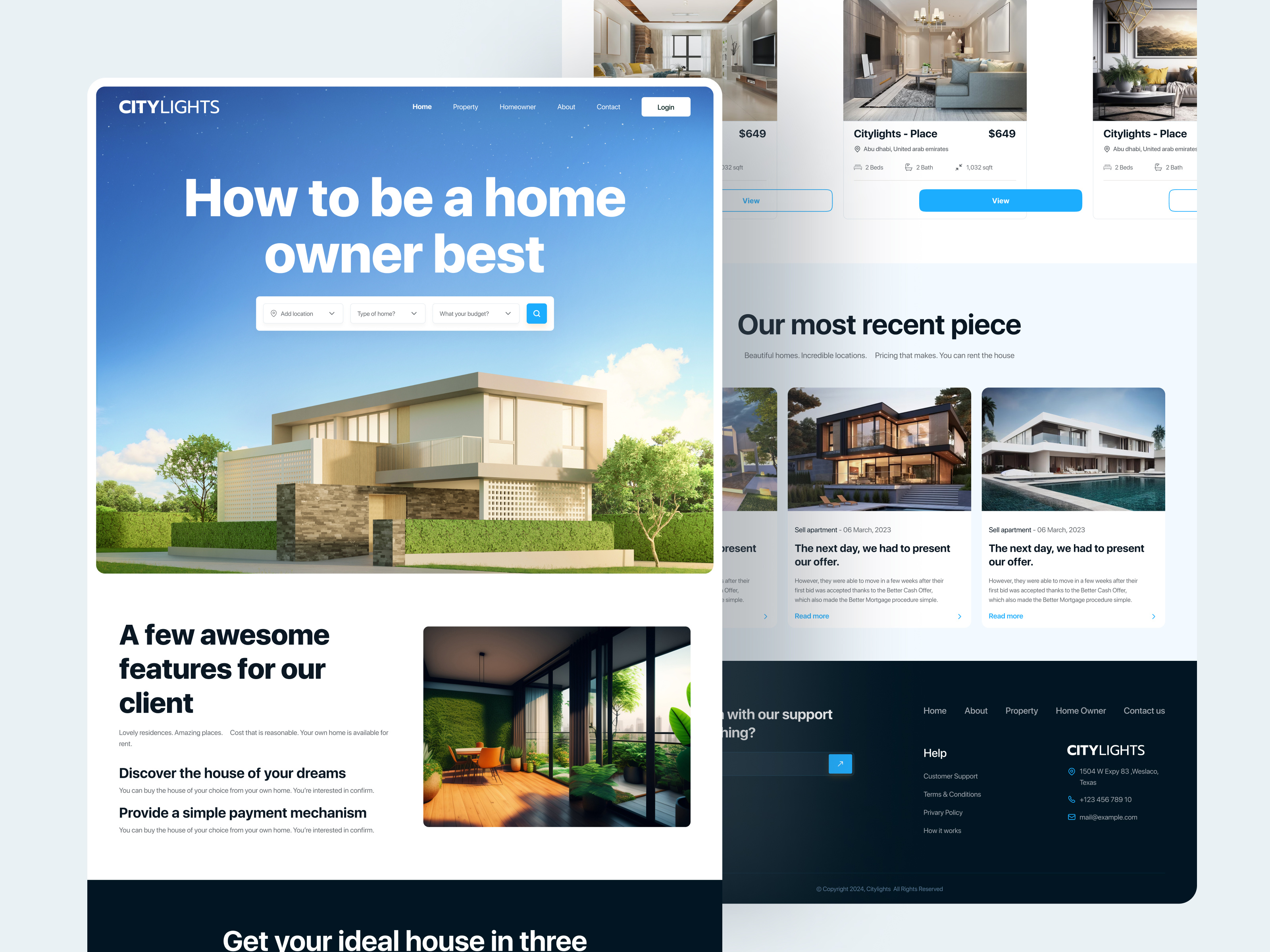 Example of Multi Page Website Design In Figma
