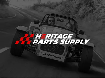 Heritage Parts Supply - Logo Design belgium branding car clean design ecommerce gray heritage identity logo odoo parts red sleek supply ui ux visual website white