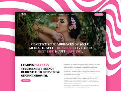 Onlyfans Agency website Design | Landing Page Design branding graphic design figma landing page design onlyfans onlyfans agency onlyfans agency website onlyfans agency website design onlyfans development onlyfans marketing agency onlyfans modeling website uiux website design