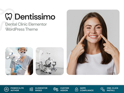 Dentissimo - Medical & Dentist WordPress Theme clinicdesign cmsmasters cmsmastersdesign dental dentist elementor envato medicaldesign medicalwordpress themeforest webdesign websitebuilder websitedesign wordpress