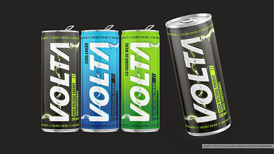 Volta - Energy Drinks branding design graphic design illustration logo packaging private brand