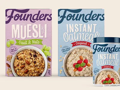 Founders - Cereals branding design founders graphic design logo packaging private brand