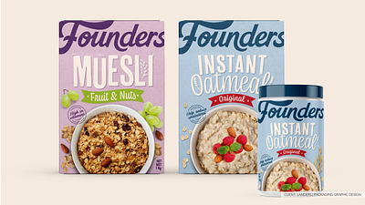 Founders - Cereals branding design founders graphic design logo packaging private brand