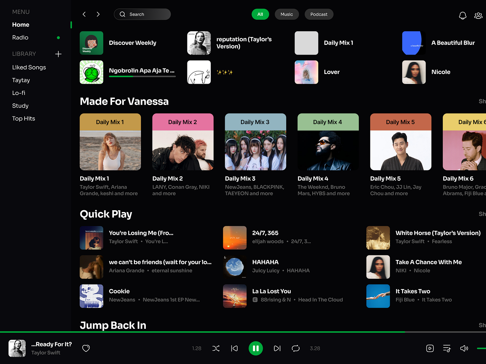 Spotify Desktop App - Redesign by Vanessa Della on Dribbble